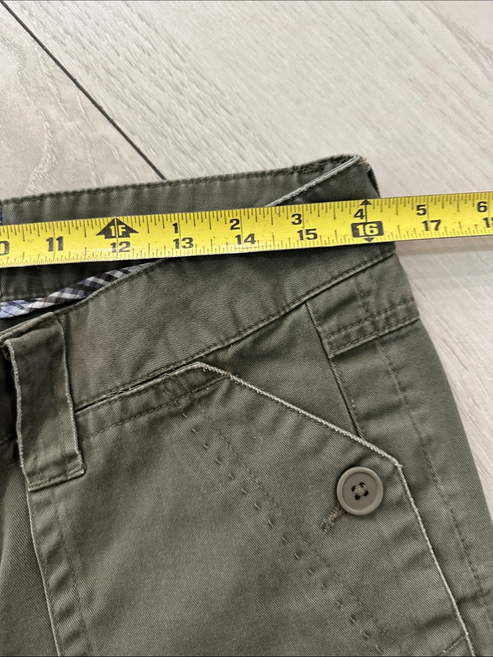 NATURAL LIFE Olive Green Button-Front Pants - Picture 4 of 9